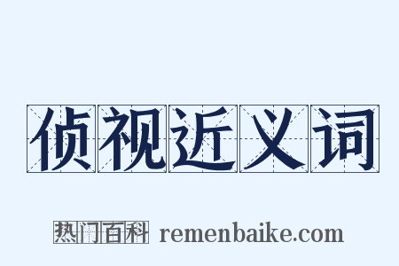 侦视近义词是什么意思的图片